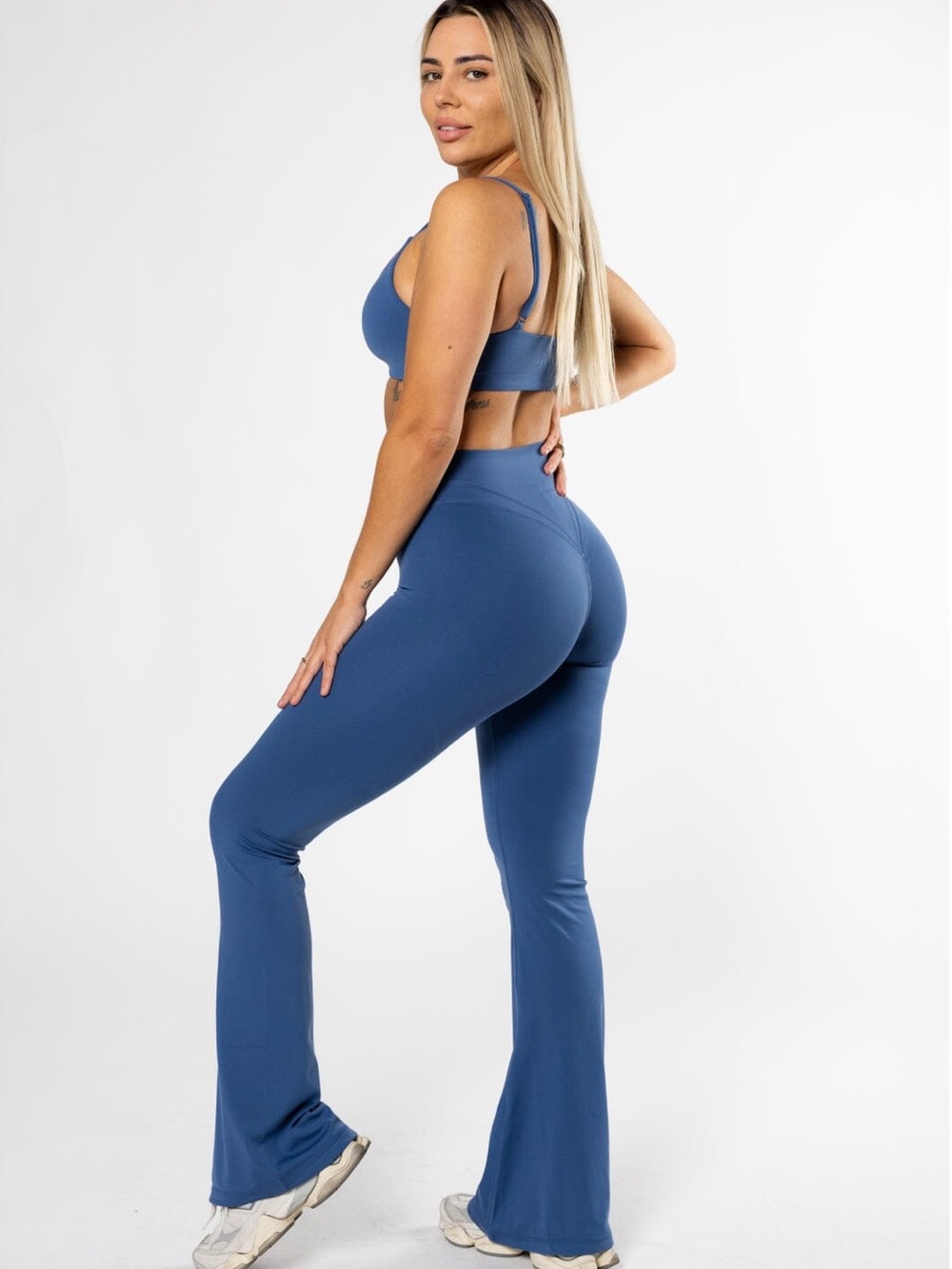 PARAGON Blue Boot-Cut Flare Active Leggings